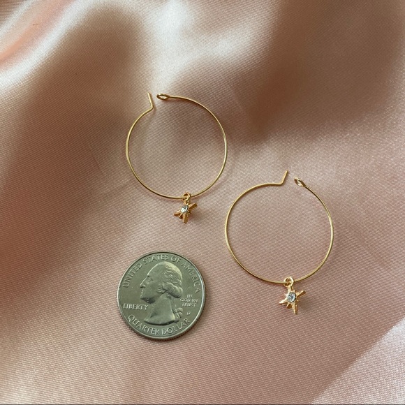 🔥 Stars Hoops Hoop Earrings - Picture 3 of 4